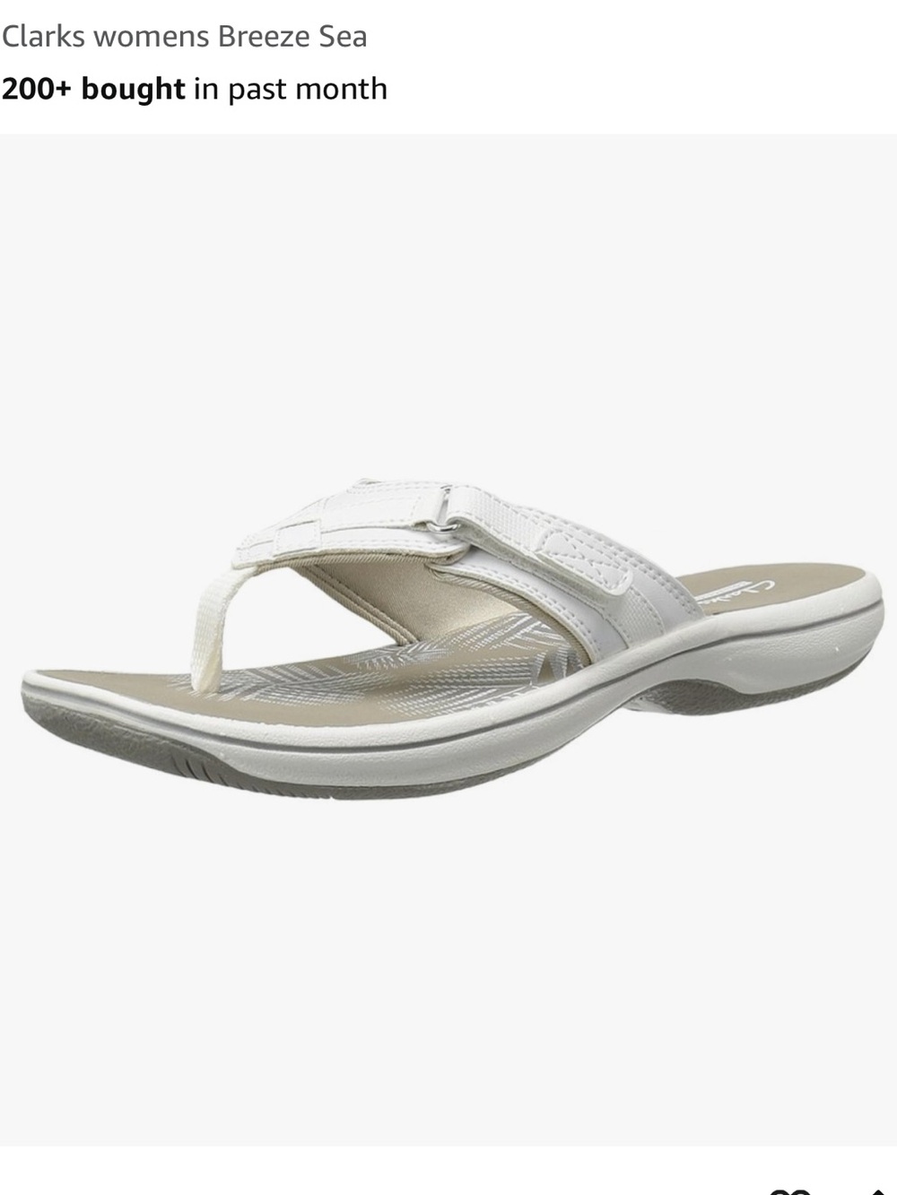 Clarks Women's White Slide Sandals - Picture 14 of 16